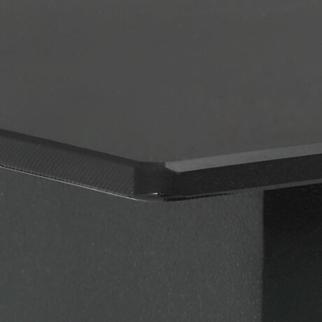 vidaXL Tuintafel 80x80x74 cm staal en glas zwart afbeelding3 - 1