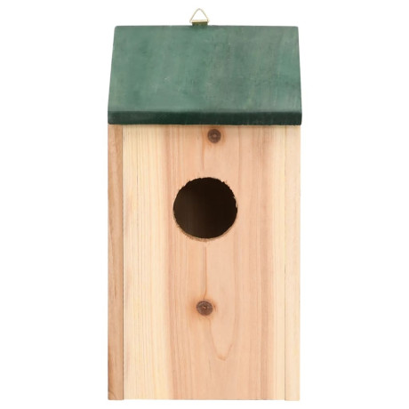 vidaXL Vogelhuisjes 10 st 12x12x22 cm massief vurenhout afbeelding3 - 1