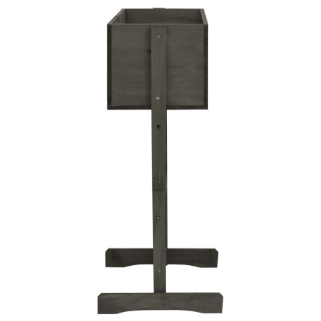 vidaXL Latwerkplantenbak 45x30x74 cm massief vurenhout grijs afbeelding3 - 1