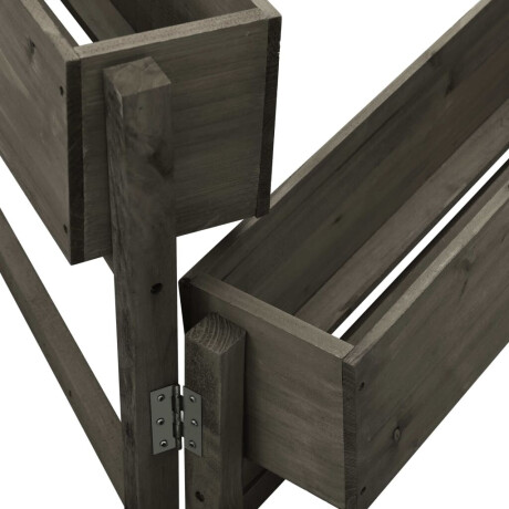 vidaXL Plantenbak inklapbaar 60x14x75 cm massief vurenhout grijs afbeelding3 - 1