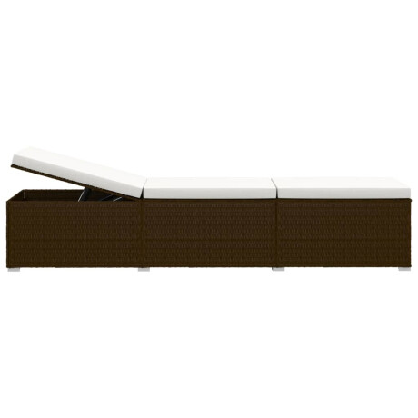 vidaXL 3-delige Ligbeddenset met theetafel poly rattan bruin afbeelding3 - 1