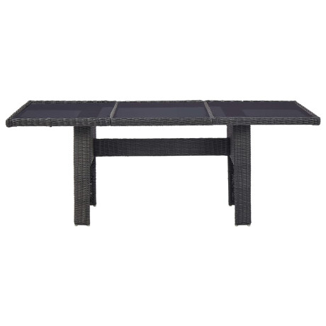 vidaXL 7-delige Tuinset poly rattan zwart afbeelding3 - 1