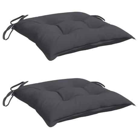 vidaXL Stoelkussens 2 st 40x40x7 cm oxford stof antracietkleurig afbeelding3 - 1