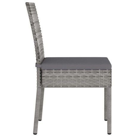 vidaXL Tuinstoelen 2 st poly rattan grijs afbeelding3 - 1