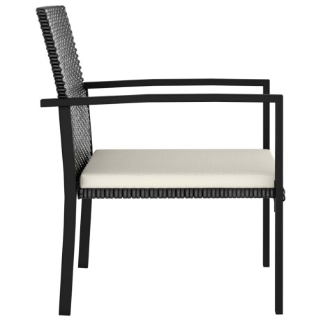 vidaXL Tuinstoelen 2 st poly rattan zwart afbeelding3 - 1