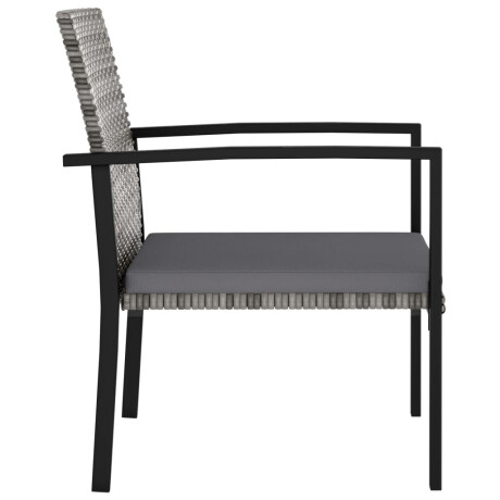 vidaXL Tuinstoelen 2 st poly rattan grijs afbeelding3 - 1