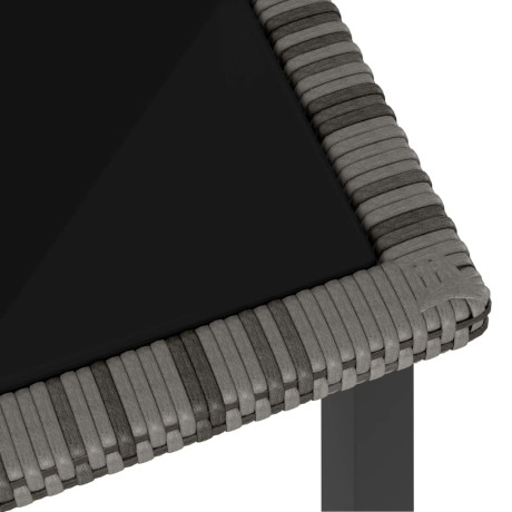 vidaXL Tuintafel 70x70x73 cm poly rattan grijs afbeelding3 - 1