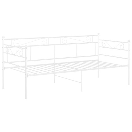 vidaXL Slaapbankframe metaal wit 90x200 cm afbeelding3 - 1