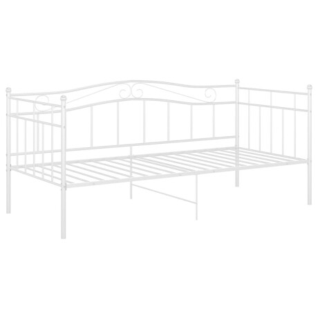 vidaXL Slaapbank metaal wit 90x200 cm afbeelding3 - 1