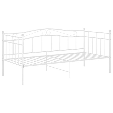 vidaXL Slaapbankframe metaal wit 90x200 cm afbeelding3 - 1