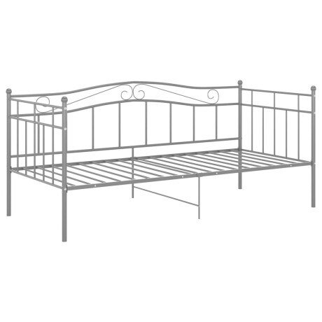 vidaXL Slaapbank metaal grijs 90x200 cm afbeelding3 - 1