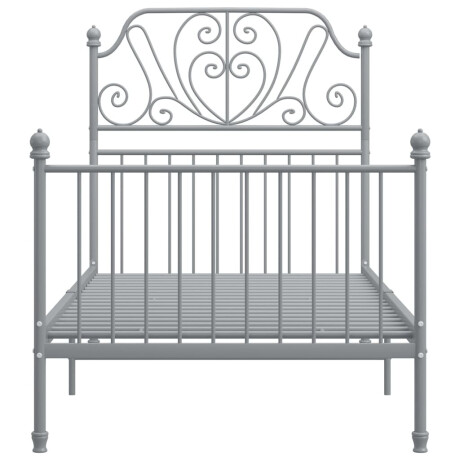 vidaXL Bedframe metaal grijs 90x200 cm afbeelding3 - 1