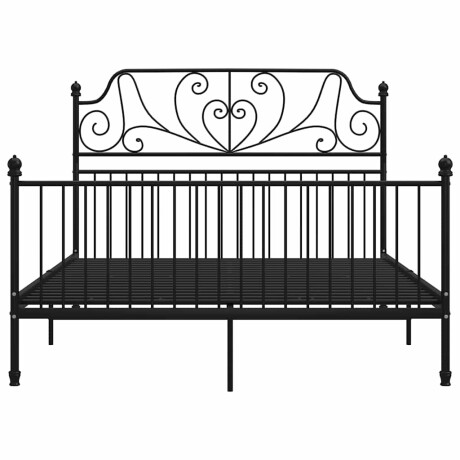 vidaXL Bedframe metaal zwart 140x200 cm afbeelding3 - 1