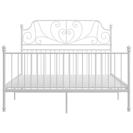 vidaXL Bedframe metaal wit 140x200 cm afbeelding3 - 1