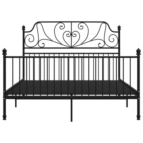 vidaXL Bedframe metaal zwart 160x200 cm afbeelding3 - 1