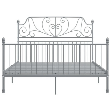 vidaXL Bedframe metaal grijs 160x200 cm afbeelding3 - 1