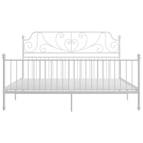 vidaXL Bedframe metaal wit 180x200 cm afbeelding3 - 1