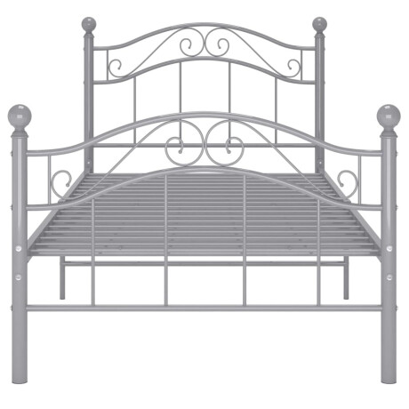 vidaXL Bedframe metaal grijs 90x200 cm afbeelding3 - 1