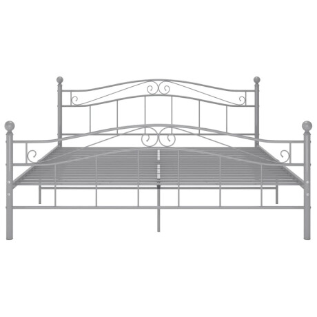 vidaXL Bedframe zonder matras metaal grijs 140x200 cm afbeelding3 - 1