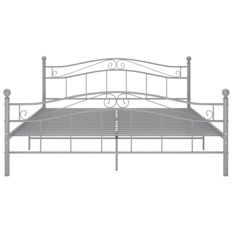 vidaXL Bedframe metaal grijs 160x200 cm afbeelding3 - 1