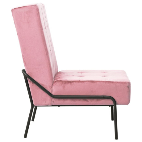 vidaXL Relaxstoel 65x79x87 cm fluweel roze afbeelding3 - 1