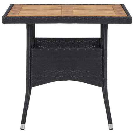 vidaXL 5-delige Tuinset poly rattan en acaciahout zwart afbeelding3 - 1