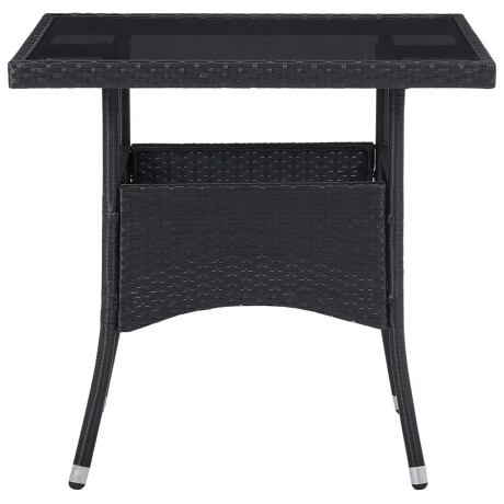vidaXL 5-delige Tuinset poly rattan en acaciahout zwart afbeelding3 - 1
