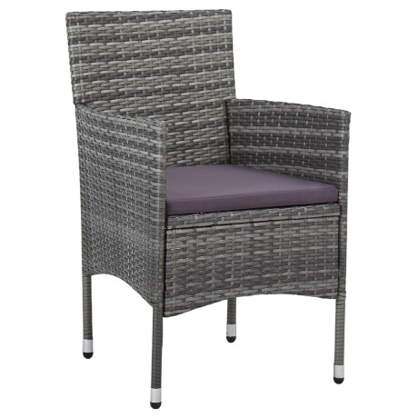 vidaXL 11-delige Tuinset poly rattan grijs afbeelding3 - 1