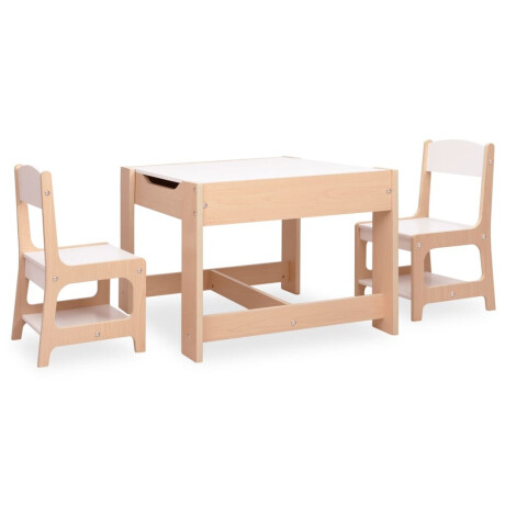 vidaXL Kindertafel met 2 stoelen MDF afbeelding3 - 1