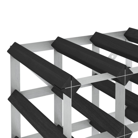 vidaXL Wijnrek voor 12 flessen massief grenenhout zwart afbeelding3 - 1