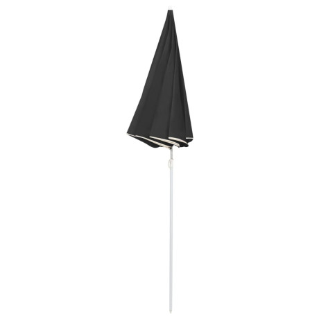 vidaXL Parasol met stalen paal 180 cm antracietkleurig afbeelding3 - 1