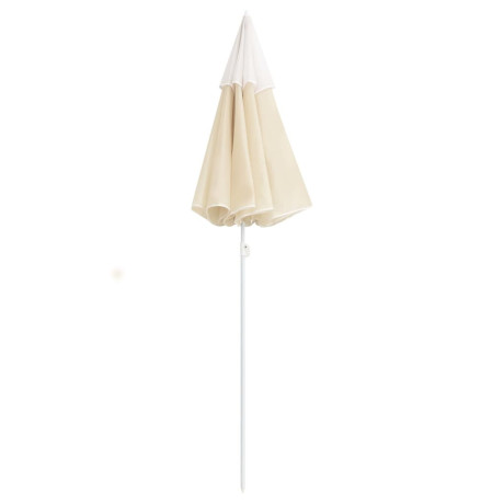 vidaXL Parasol met stalen paal 180 cm zandkleurig afbeelding3 - 1