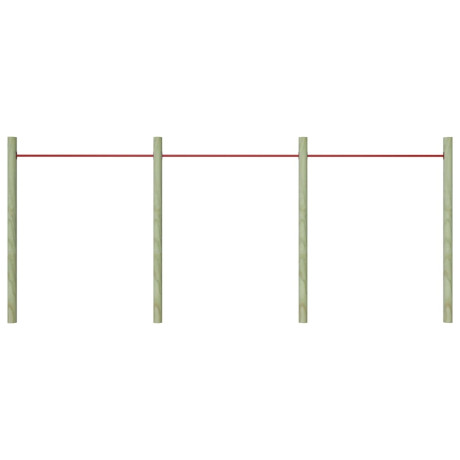 vidaXL Rekstokken 3 st 125 cm staal rood afbeelding3 - 1