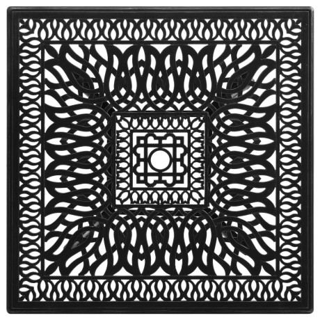 vidaXL Tuintafel 90x90x73 cm gietaluminium zwart afbeelding3 - 1