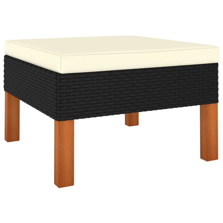 vidaXL 3-delige Loungeset poly rattan en massief eucalyptushout afbeelding3 - 1