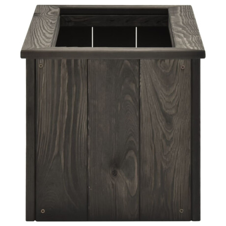 vidaXL Plantenbak verhoogd 74x32x30 cm massief grenenhout grijs afbeelding3 - 1