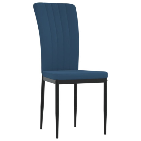 vidaXL Eetkamerstoelen 4 st fluweel blauw afbeelding3 - 1