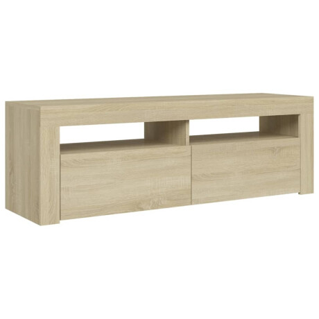 vidaXL Tv-meubel met LED-verlichting 120x35x40 cm sonoma eikenkleurig afbeelding3 - 1