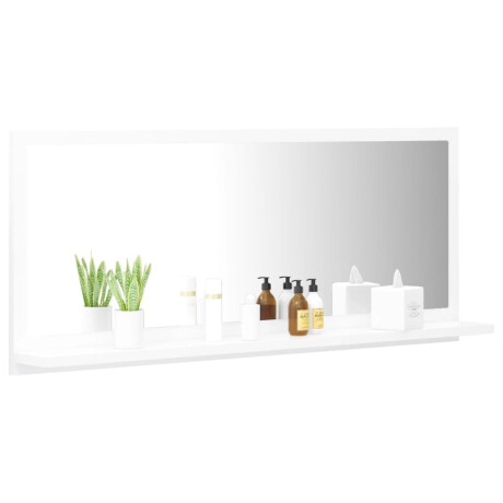 vidaXL Badkamerspiegel 90x10,5x37 cm bewerkt hout hoogglans wit afbeelding3 - 1