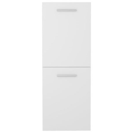 vidaXL Badkamerkast 30x30x80 cm bewerkt hout wit afbeelding3 - 1