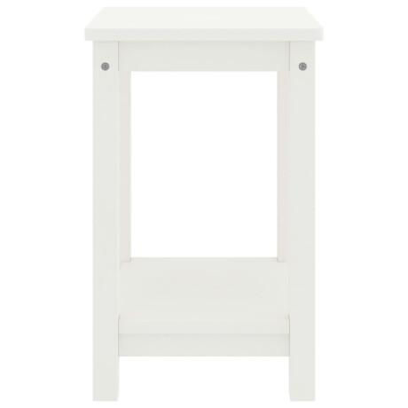 vidaXL Nachtkastje 35x30x47 cm massief grenenhout wit afbeelding3 - 1