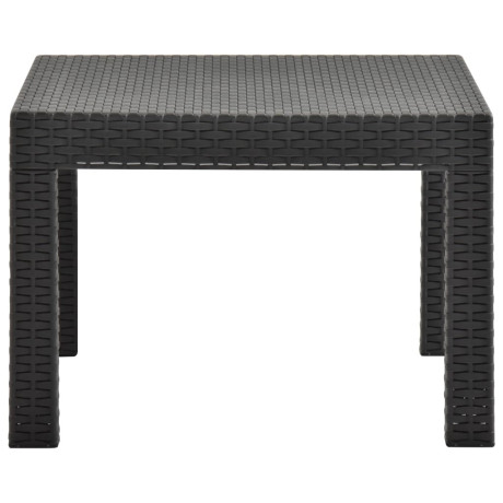 vidaXL Tuintafel 58x58x41 cm PP rattan antracietkleurig afbeelding3 - 1