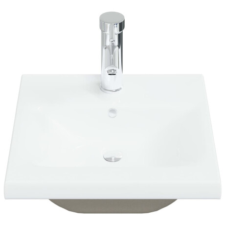 vidaXL Inbouwwastafel met kraan 42x39x18 cm keramiek wit afbeelding3 - 1