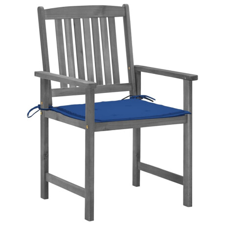 vidaXL Tuinstoelen 4 st met kussens massief acaciahout grijs afbeelding3 - 1