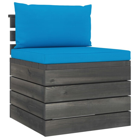 vidaXL 2-delige Loungeset met kussens pallet massief grenenhout afbeelding3 - 1