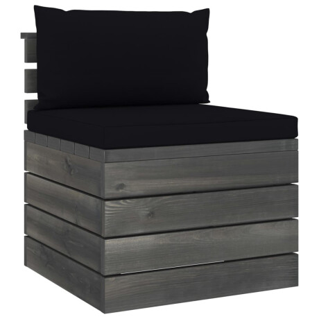 vidaXL 2-delige Loungeset met kussens pallet massief grenenhout afbeelding3 - 1
