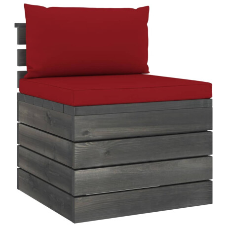 vidaXL 2-delige Loungeset met kussens pallet massief grenenhout afbeelding3 - 1
