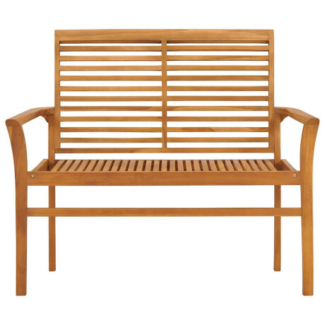 vidaXL Tuinbank met antracietkleurig kussen 112 cm massief teakhout afbeelding3 - 1