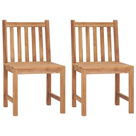 vidaXL Tuinstoelen 2 st met kussens massief teakhout afbeelding3 - 1