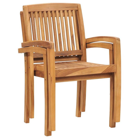 vidaXL Tuinstoelen 2 st met beige kussens massief teakhout afbeelding3 - 1